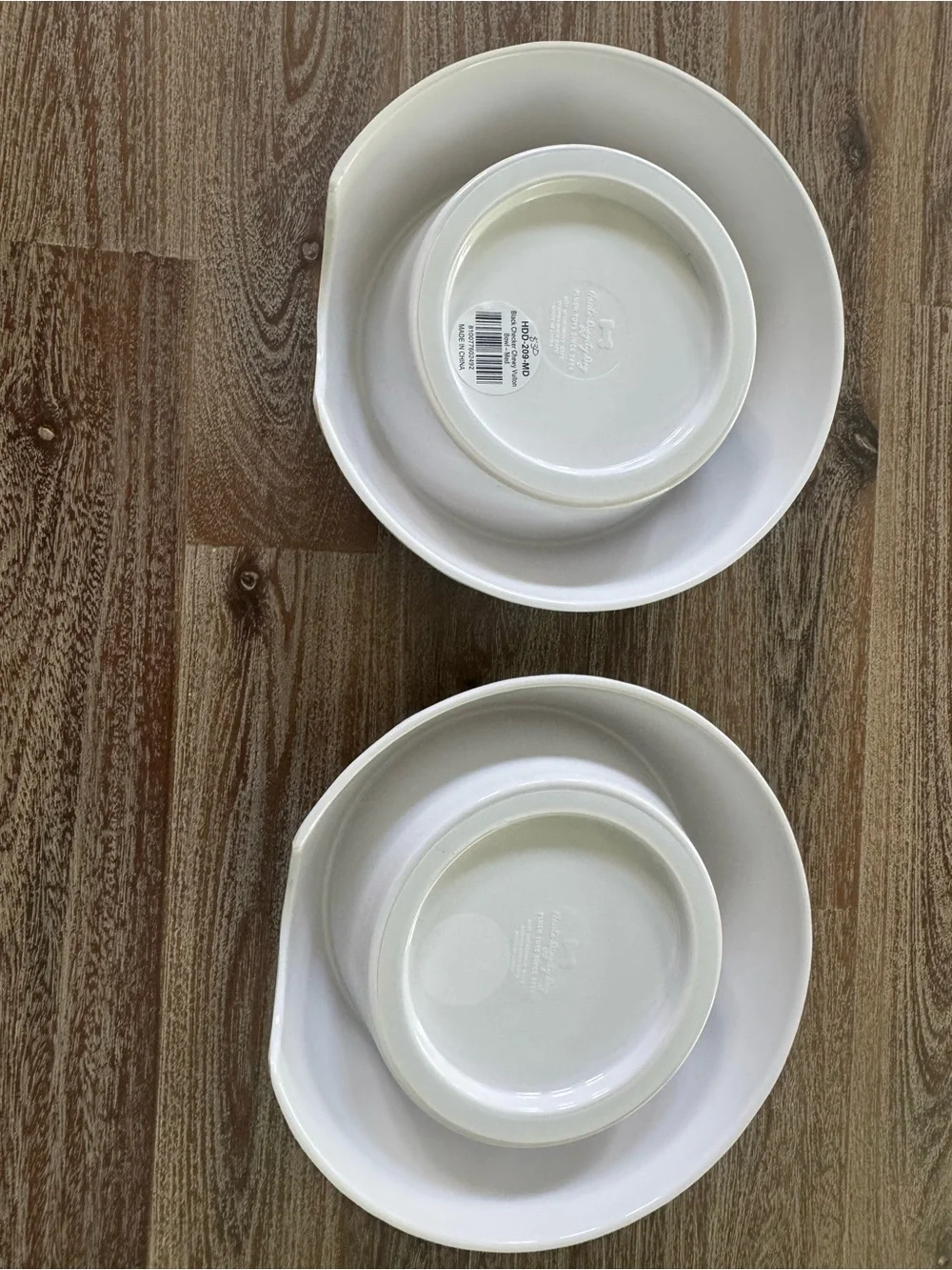 Dog bowls (2) chewy Vuiton Paris gray/black check new size medium